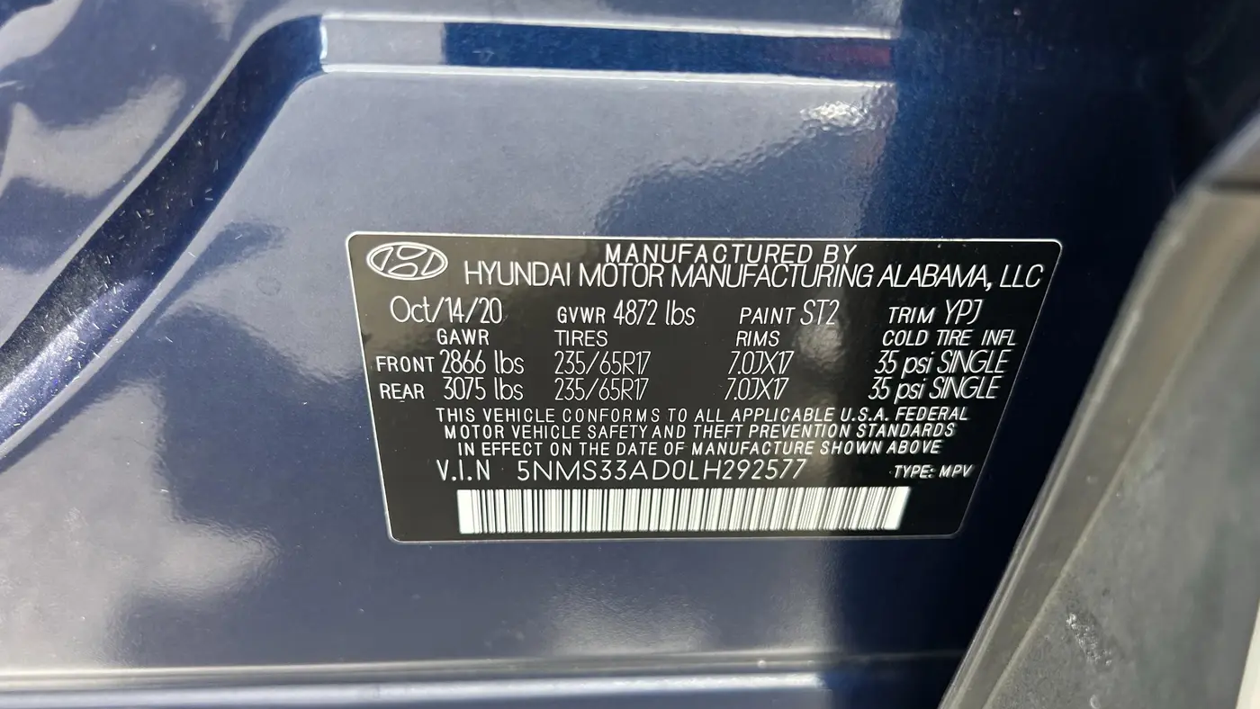 2020 Hyundai SANTA FE SEL
