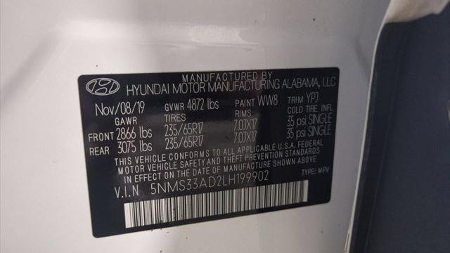 2020 Hyundai SANTA FE SEL
