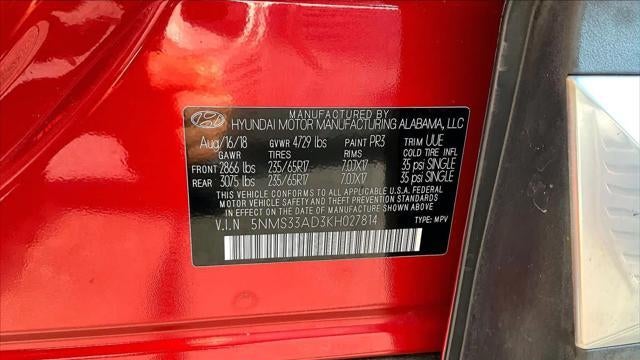 2019 Hyundai SANTA FE SEL 2.4L