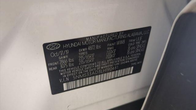 2020 Hyundai SANTA FE SEL