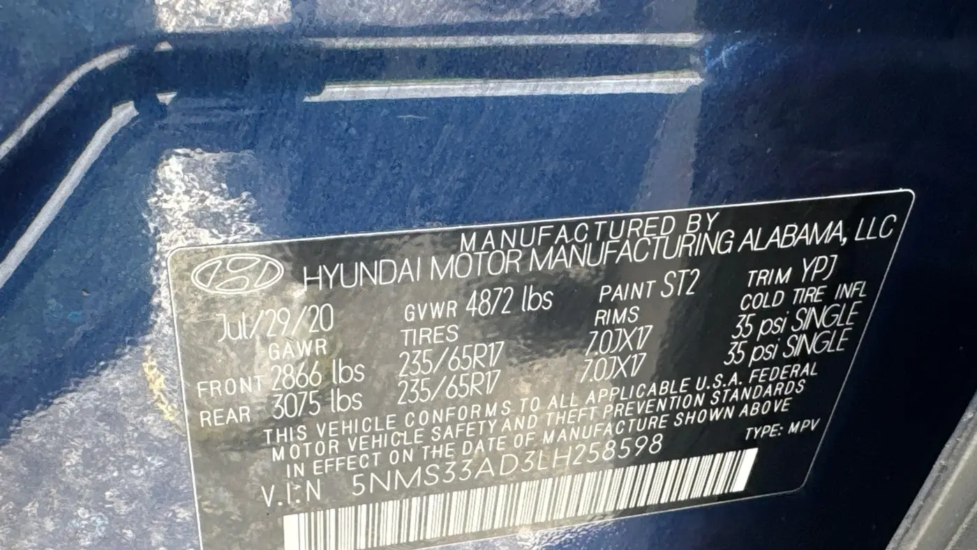 2020 Hyundai SANTA FE SEL