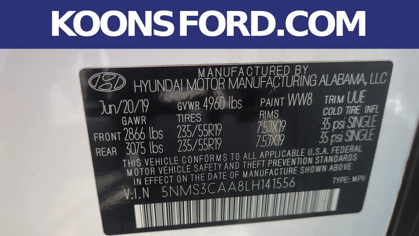 2020 Hyundai SANTA FE SEL 2.0T