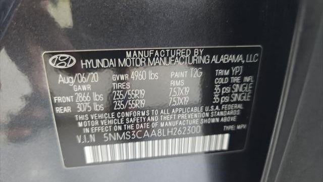 2020 Hyundai SANTA FE SEL 2.0T