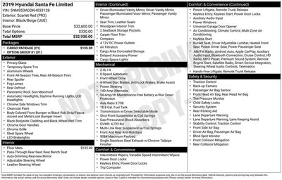 Photo of a 2019 Hyundai Santa FE Limited 2.4L 4DR Crossover for sale