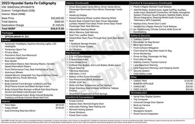 2023 Hyundai Santa FE Calligraphy 4DR Crossover