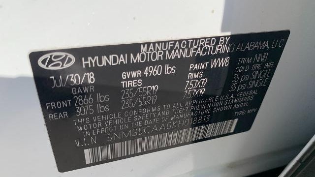 2019 Hyundai SANTA FE Limited 2.0T