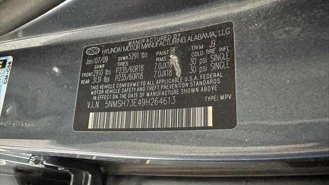 2009 Hyundai SANTA FE Limited