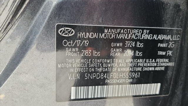 2020 Hyundai ELANTRA SEL
