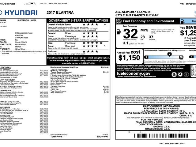 2017 Hyundai Elantra - $11,005