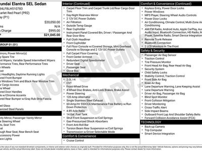 Photo of a 2020 Hyundai Elantra SEL 4DR Sedan Sulev for sale