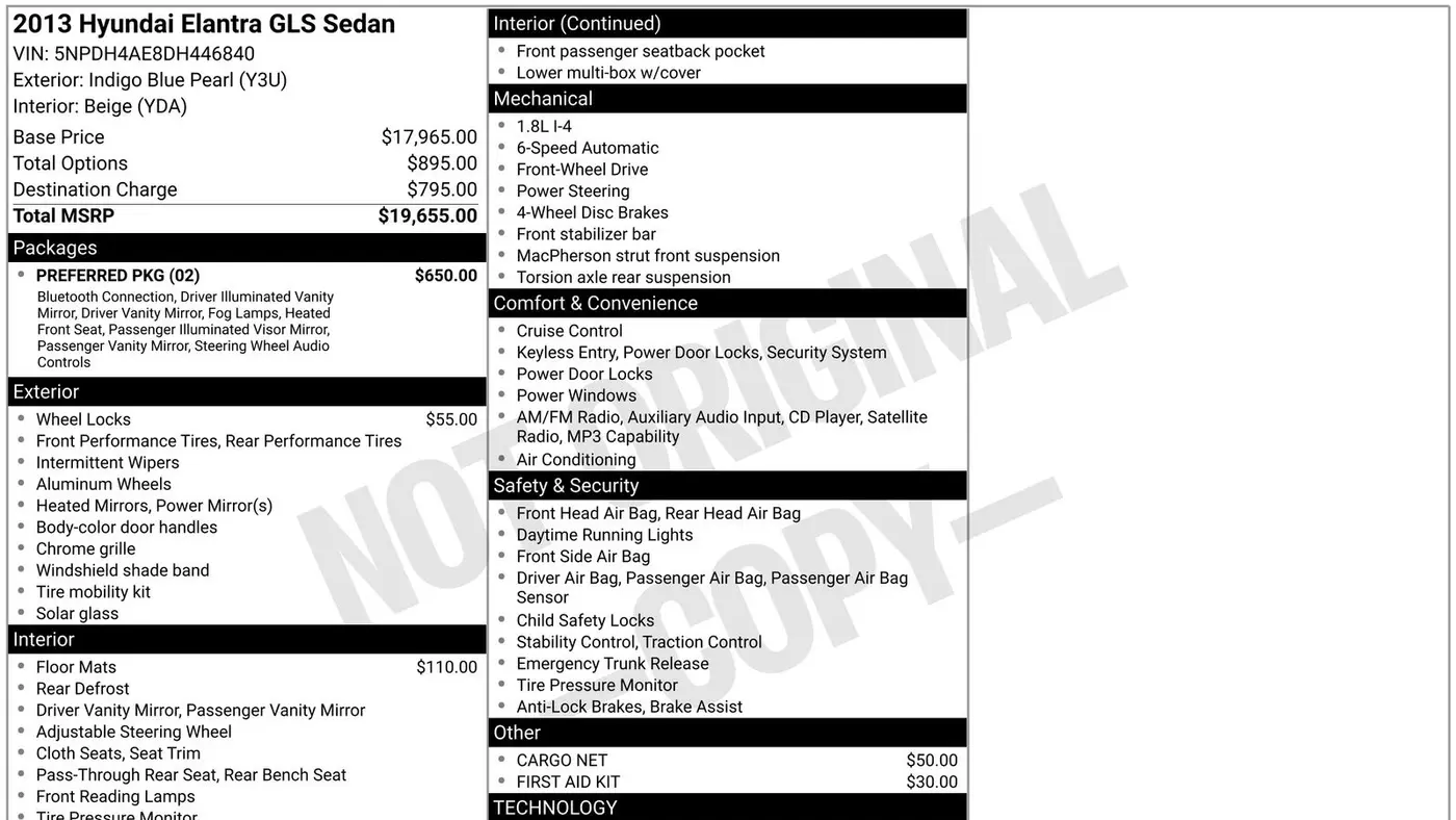 2013 Hyundai ELANTRA GLS