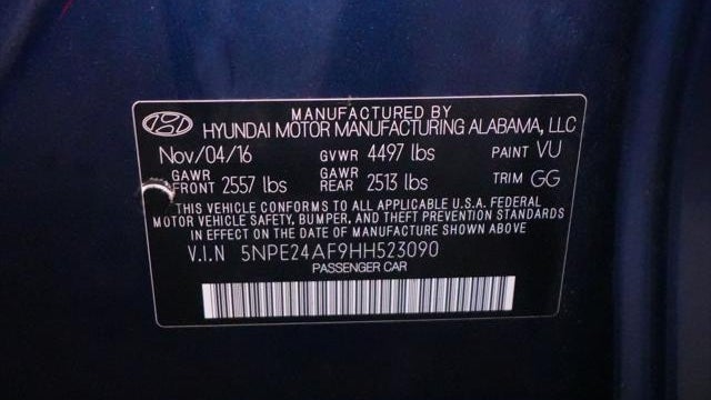 2017 Hyundai SONATA Base