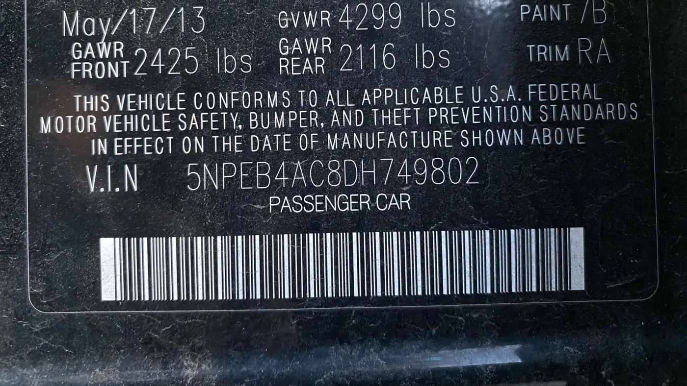 2013 Hyundai SONATA GLS
