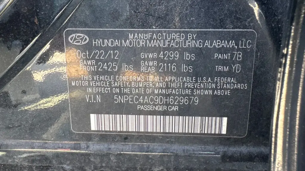 2013 Hyundai SONATA SE
