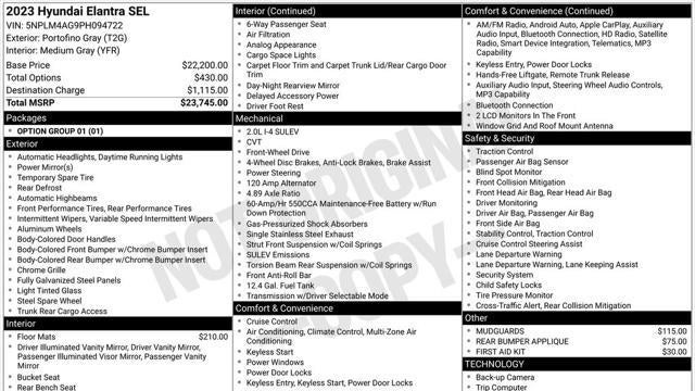 2023 Hyundai ELANTRA SEL