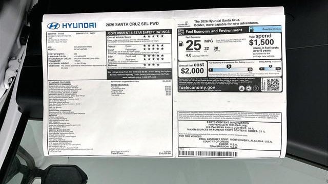 2026 Hyundai SANTA CRUZ SEL