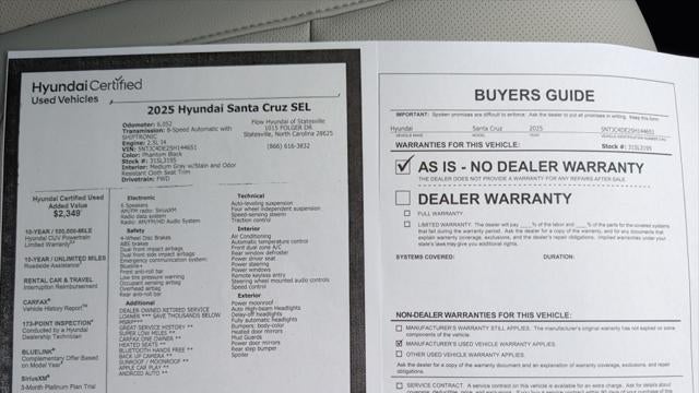 2025 Hyundai SANTA CRUZ SEL Activity