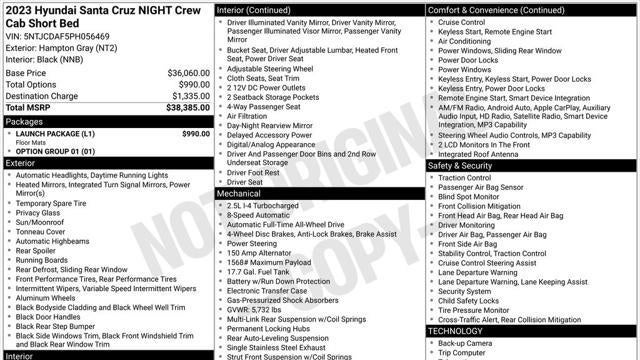 2023 Hyundai SANTA CRUZ Night