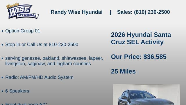 2026 Hyundai SANTA CRUZ SEL Activity