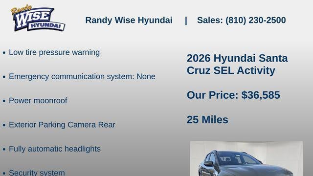 2026 Hyundai SANTA CRUZ SEL Activity