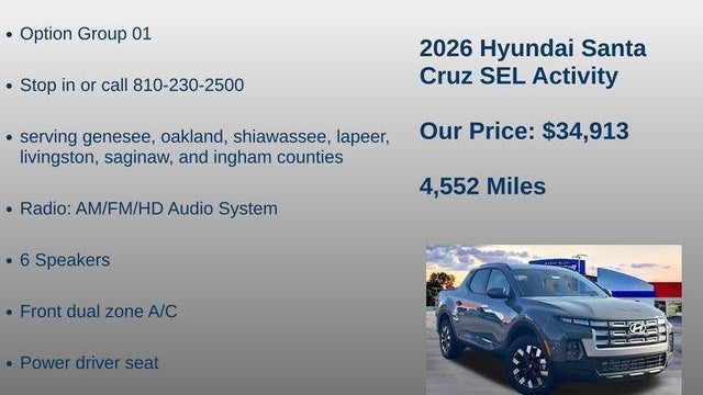 2026 Hyundai SANTA CRUZ SEL Activity