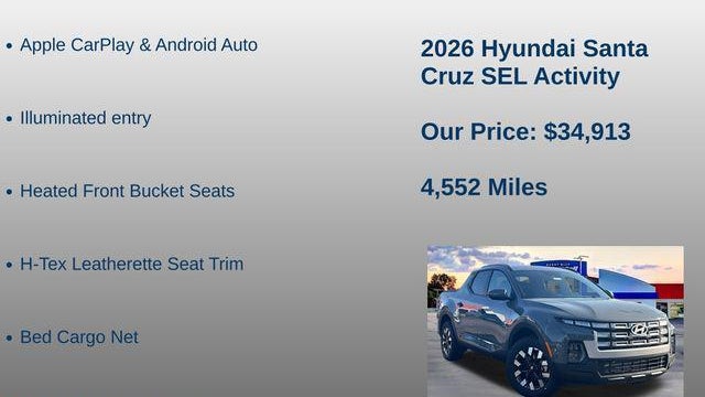 2026 Hyundai SANTA CRUZ SEL Activity