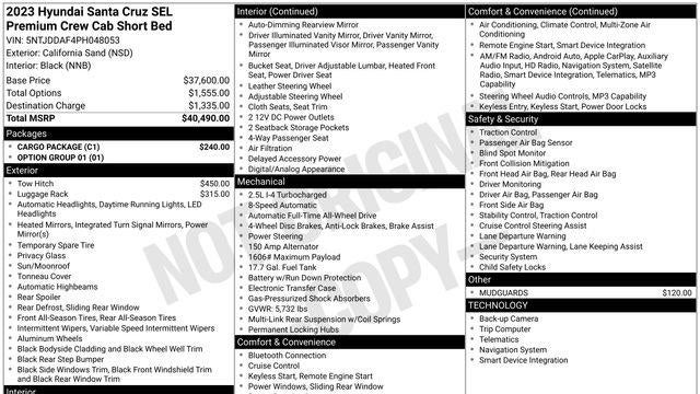 2023 Hyundai SANTA CRUZ SEL Premium