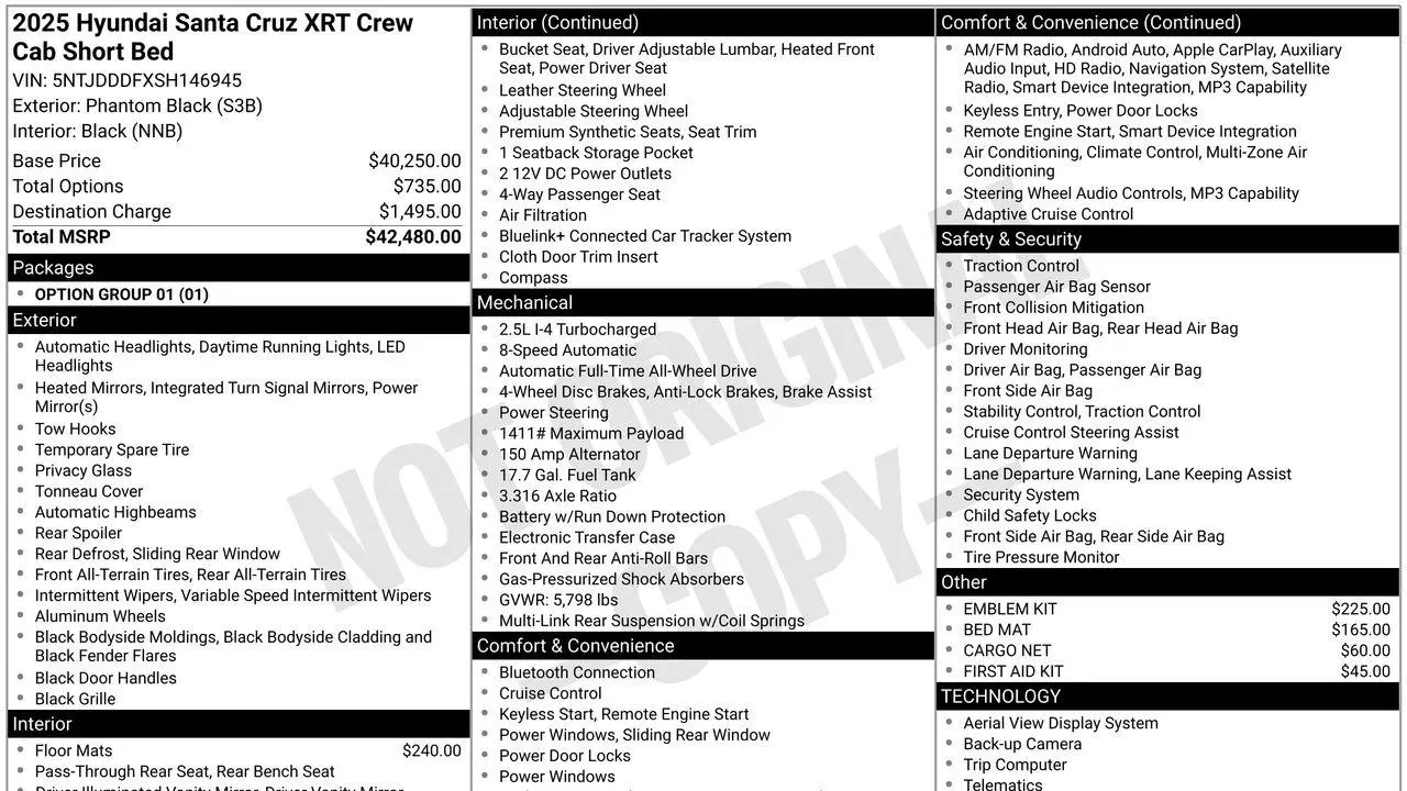 2025 Hyundai SANTA CRUZ XRT