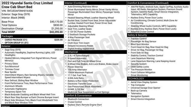 2022 Hyundai SANTA CRUZ Limited