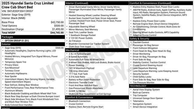 2025 Hyundai SANTA CRUZ Limited