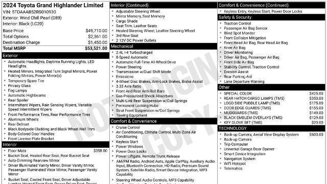 2024 Toyota Grand Highlander XLE