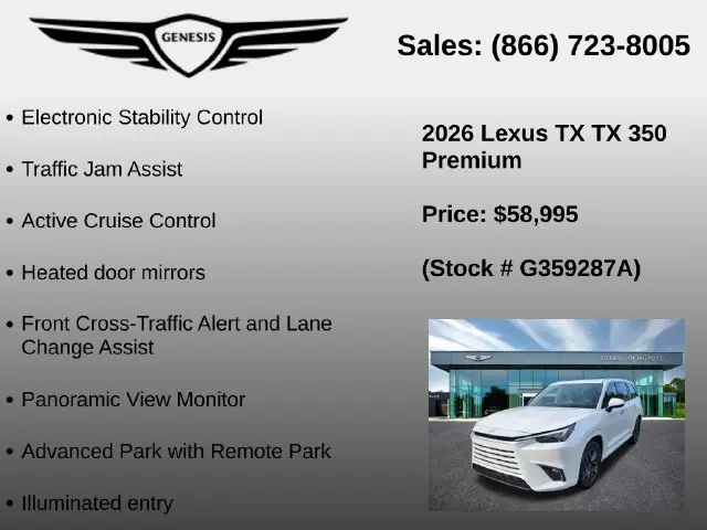 2026 Lexus Tx - $58,995