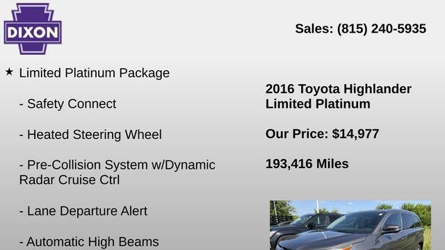 2016 Toyota Highlander Limited
