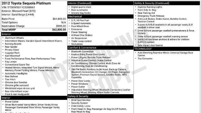 2012 Toyota Sequoia Platinum