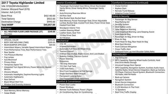 2017 Toyota Highlander Limited