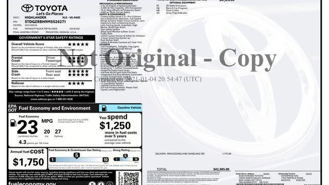 2021 Toyota Highlander XLE