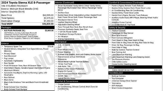 2024 Toyota Sienna XLE 8-Passenger