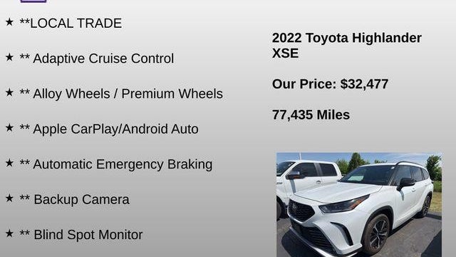 2022 Toyota Highlander XSE