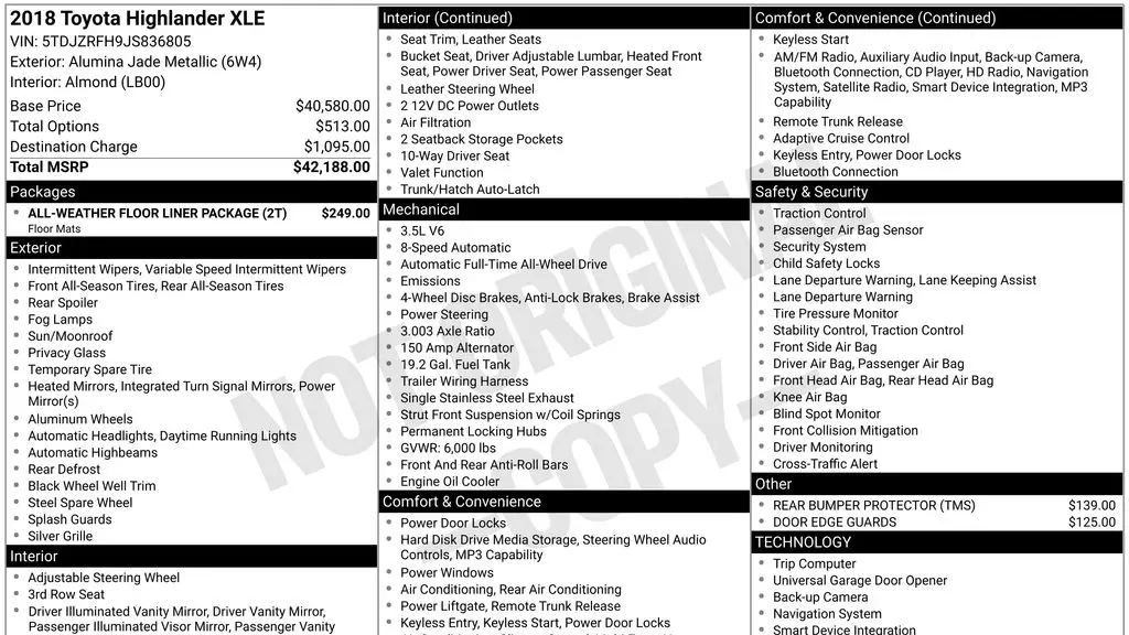 2018 Toyota Highlander SE