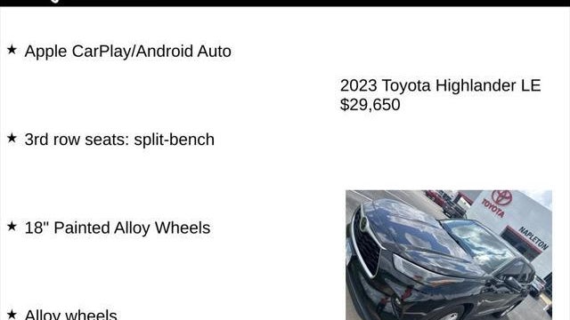 2023 Toyota Highlander LE