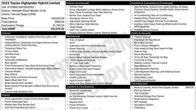 2023 Toyota Highlander Hybrid Limited