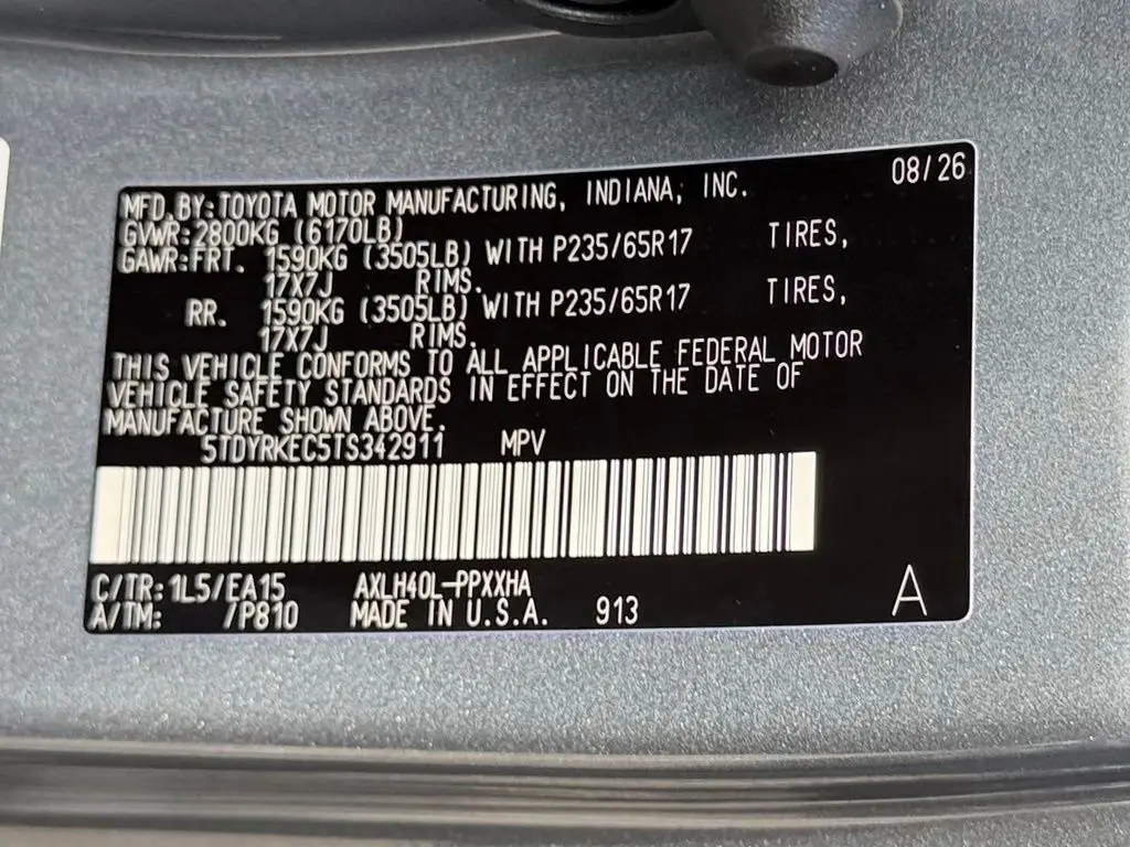 2026 Toyota Sienna - $52,091