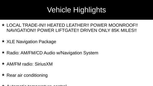 2017 Toyota Sienna XLE 7-Passenger Auto Access Seat