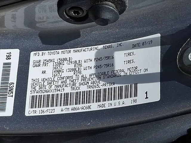 2019 Toyota Tacoma - $18,998