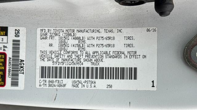 2016 Toyota Tundra SR5