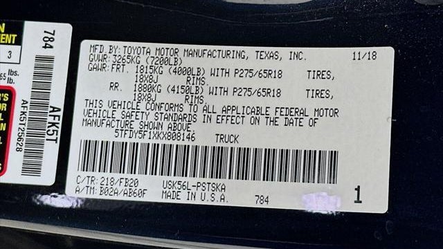 2019 Toyota Tundra SR5