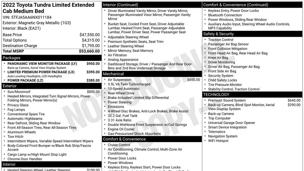 2022 Toyota Tundra Limited
