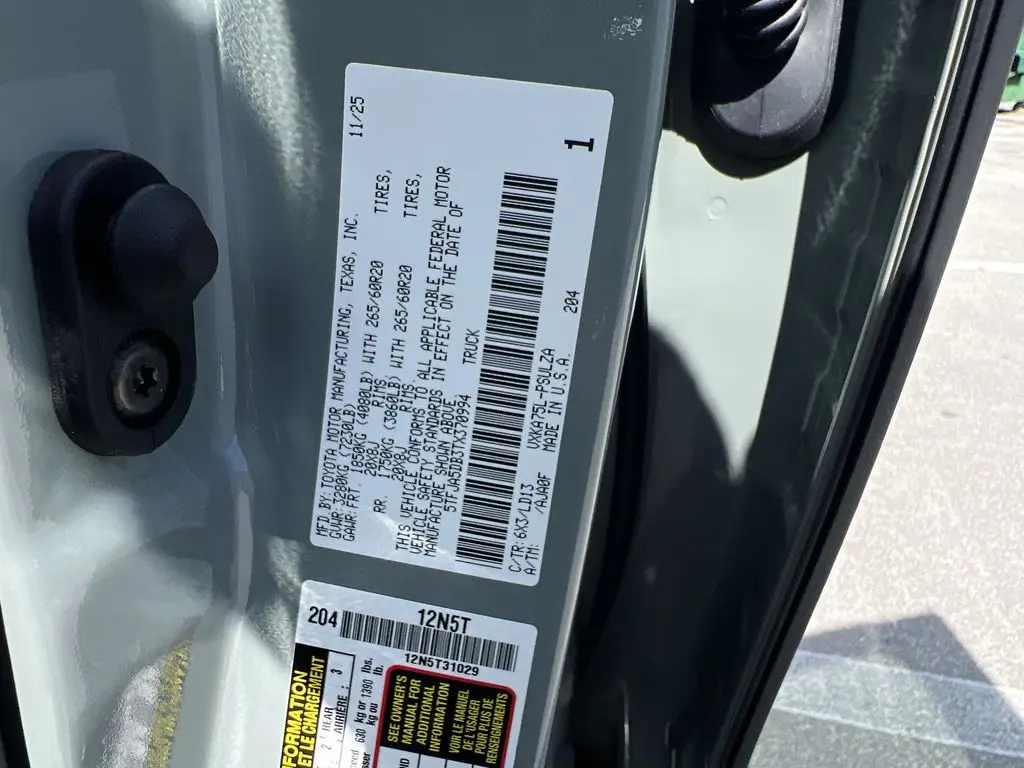 2026 Toyota Tundra - $59,980