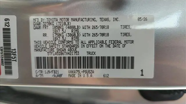 2026 Toyota Tundra SR5