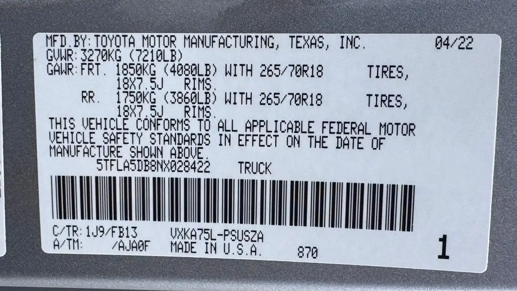 2022 Toyota Tundra SR5